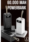 ® Powerbank 60.000 MAH Dijital Göstergeli 4 Portlu Taşınabilir