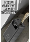 ® Powerbank 60.000 MAH Dijital Göstergeli 4 Portlu Taşınabilir