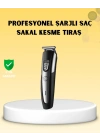 ® Profesyonel Saç ve Sakal Kesme Tıraş Makinesi Kablosuz Ergonomik Tasarım