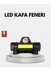 Profesyonel Şarjlı LED Kafa Lambası – Uzun Mesafe + Ortam Aydınlatması