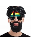 Rasta Peruklu Rasta Sakallı Bob Marley Bıyıklı Parti Gözlüğü 27x18 cm