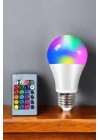 ® Renk Değiştirebilen RGB Işıklı Led Ampul A+Enerji 15 Watt Led Işık