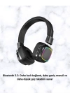 Renkli Işık Efektli Bluetooth 5.3 Müzik Kulaklığı
