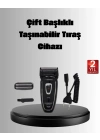 ® Şarjlı Kablosuz Tıraş Makinesi Çift Başlık Kuru Tıraş Ergonomik Taşınabilir