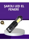 ® Şarjlı Mini LED El Feneri 2000 Lümen Su Geçirmez