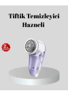 ® Şarjlı Tiftik Temizleyici – Çıkarılabilir Hazneli, Anti-Statik Fırçalı, USB Şarjlı