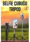 ® Selfie Çubuğu Tripod Kumandalı Telefon Tutucu Siyah