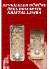 ® Sevgililer Günü İçin Hediye Kristal Lamba Sevgiliye Hediye USB Şarjlı Gece Lambası