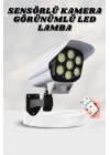 ® Solar Lamba Kamera Görünümlü Duvar Lambası Dönebilen Bahçe Aydınlatması