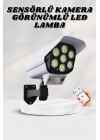 ® Solar Lamba Kamera Görünümlü Duvar Lambası Dönebilen Bahçe Aydınlatması