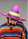Sombrero Meksika Şapkası Renkli Örme Hasır Yetişkin Boy