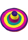 Sombrero Meksika Şapkası Renkli Örme Hasır Yetişkin Boy