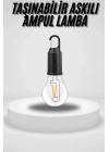 ® Taşınabilir Askılı Ampul Kamp Lambası Askılı Type-C Şarjlı Bahçe Lambası