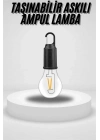 ® Taşınabilir Askılı Ampul Kamp Lambası Askılı Type-C Şarjlı Bahçe Lambası
