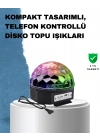 ® Taşınabilir RGB Disko Topu Bluetooth ve Uzaktan Kumanda Özellikli