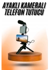 Telefon Tutucu Mini Mikrofonlu Tripod Vlog Çekim Video