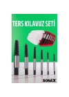 ® Ters Kılavuz 6 lı Set Saf Çelik Kırık Civata Vida Sökücü Kırılmış Vida Civata Sökme Aparatı