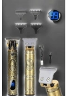 ® Tıraş Makinesi Şarjlı Profesyonel Saç Kesme Makinesi Gold Çizik Tıraş