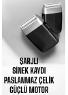 ® tıraş makinesi Sinek Kaydı Paslanmaz Çelik Taşınabilir Şarjlı
