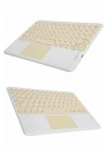 ® Touchpad Tüm Cihazlara Uyumlu Bluetooth Klavye Touchpad Slim Kablosuz Wifi Q Klavye