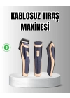 ® Unisex Şarjlı Saç ve Sakal Tıraş Makinesi – Ayarlanabilir Tarak Başlıkları, Sessiz Motor