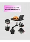 ® Universal Araç İçi Bardaklık Tepsisi 9 İnç Yemek Alanı ve Telefon Standlı