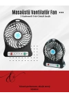 ® USB Girişli Taşınabilir Masaüstü Mini Fan – 3 Kademeli Hız, Şarjlı, Işıklı, Sessiz Çalışma