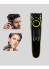 ® Uzun Pil Ömürlü LED Göstergeli Erkek Bakım Seti 5-in-1 Saç Sakal Tıraş Makinesi