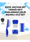 ® Uzun ve Kısa Tüylü Hayvanlara Özel Bit Tarağı ve Tüy Temizleme Seti
