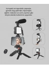 ® Video Çekim Kiti Tripod LED Işık Harici Mikrofon ve Bluetooth Kumanda Seti