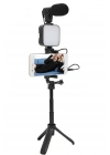 ® Video Making Kit Telefon Tutucu Vlog Video Mini Led Işıklı