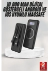 ® Wireless Powerbank 10000 Mah LED Ekranlı Dahili Kablolu Hızlı Şarj