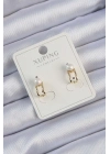 ® Xuping Gold Renk İnci Taşlı Halka Küpe