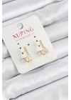 ® Xuping Zirkon Taşlı I Model Gold Renk Kadın Küpe