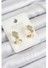 ® Xuping Zirkon Taşlı Kalp Model Gold Renk Kadın Küpe