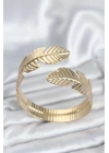 ® Yaprak Model Gold Renk Kadın Bileklik
