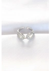 ® Zirkon Taşlı Silver Renk Ayarlanabilir Yüzük