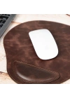 ÇOK SATAN Bileklikli Deri Mouse Pad Antik Koyu Kahve