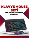 ÇOK SATAN Bluetooth 5.3 Destekli Şarjlı Taşınabilir Klavye + Mouse Kombinasyonu