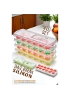 Buz Kalıbı - Bas-Bırak Kapaklı Silikon Buz Kalıbı 4 lü SET 721815