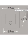 ÇOK SATAN CATA CT 5183 1.5 W Radar Sensörlü Kare Koridor Aydınlatması 6400K Beyaz Işık