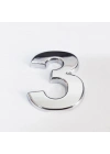® Cemax 3 Rakamı 3,75 cm Krom Yapışkanlı