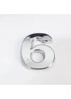 ® Cemax 6 Rakamı 3,75 cm Krom Yapışkanlı