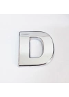 ® Cemax D Harfi  3,75 cm Krom Yapışkanlı