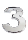 ® Cemax Krom Yapışkanlı 3 Rakamı 5 cm