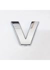 ® Cemax V Harfi  3,75 cm Krom Yapışkanlı