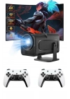 ÇOK SATAN Çift Kollu Game Box Projeksiyon Cihazı Kumandalı Android Tv Dahili Hoparlör