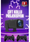 ÇOK SATAN Çift Kollu Projeksiyon Taşınabilir Game Projektör Full Hd 1080P 4k Projeksiyon Gamepad