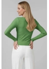 Çıtçıt Detaylı Bluz Yeşil T4343