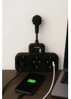 ÇOK SATAN Çoklu Kablolu Priz Yüksek Gerilim Korumalı 3’lü Priz 1x Usb 2x Type-c Çıkışlı Grup Priz Çoğaltıcı Siyah
